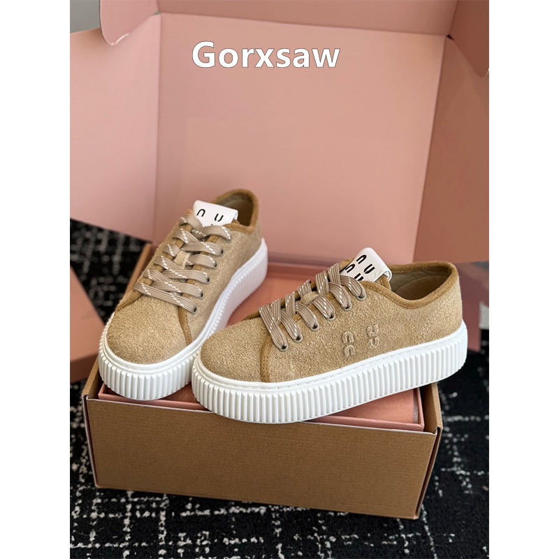Suede Biscuit Shoes for Women, Platform Thick-Soled Height-Increasing Genuine Leather Sneakers, Retro Nubuck Versatile Casual Lace-Up Women's Shoes Suede Biscuit Shoes for Women, Platform Thick-Soled Height-Increasing Genuine Leather Sneakers, Retro Nubuck Versatile Casual Lace-Up Women's Shoes