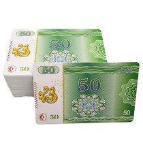 Mahjong Code Chip Card Abrasion Resistant Coin Suit Double Face Playing Cards With Chips High-end Code Sub-Gold Reward Game
