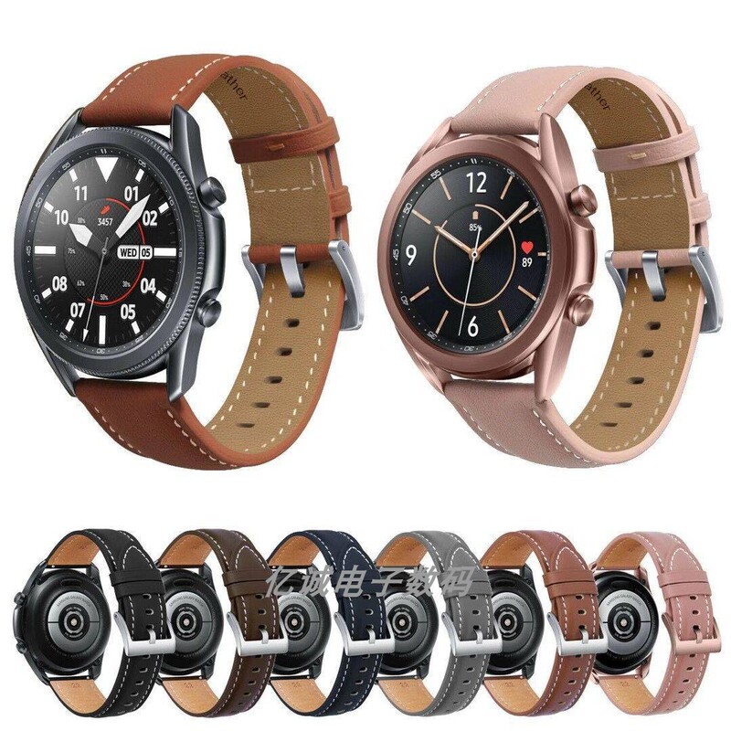 20/22mm Quick-Release Watch Strap Suitable for Samsung Galaxy Watch34567 Generation Imitation Official Leather Active2