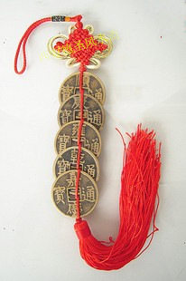 Diameter 4 cm pure copper Five emperors Money coin pendants WangCaiwanfu Home Feng Shui Ornaments