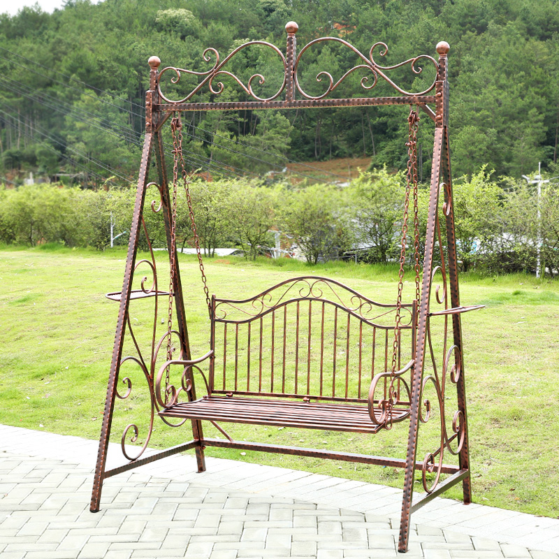 Household double swing yard hanging chair indoor courtyard grape rack swing balcony rocking chair outdoor swing basket