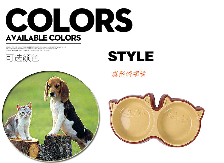 Pet nhu yếu phẩm hàng ngày phim hoạt hình thực phẩm bát bát nước bát đôi dual-sử dụng con chó bát gạo thức ăn cho mèo bát chống trượt mèo lưu vực ... Máng ăn cho chó con