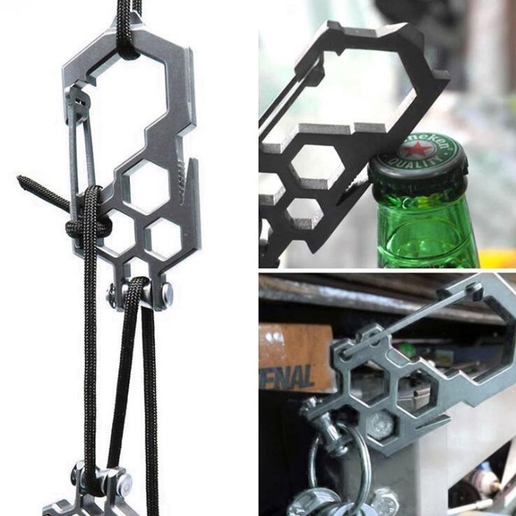 Load bearing quick hanging buckle with pulley hanging buckle system multifunction climbing buckle key buckle tool