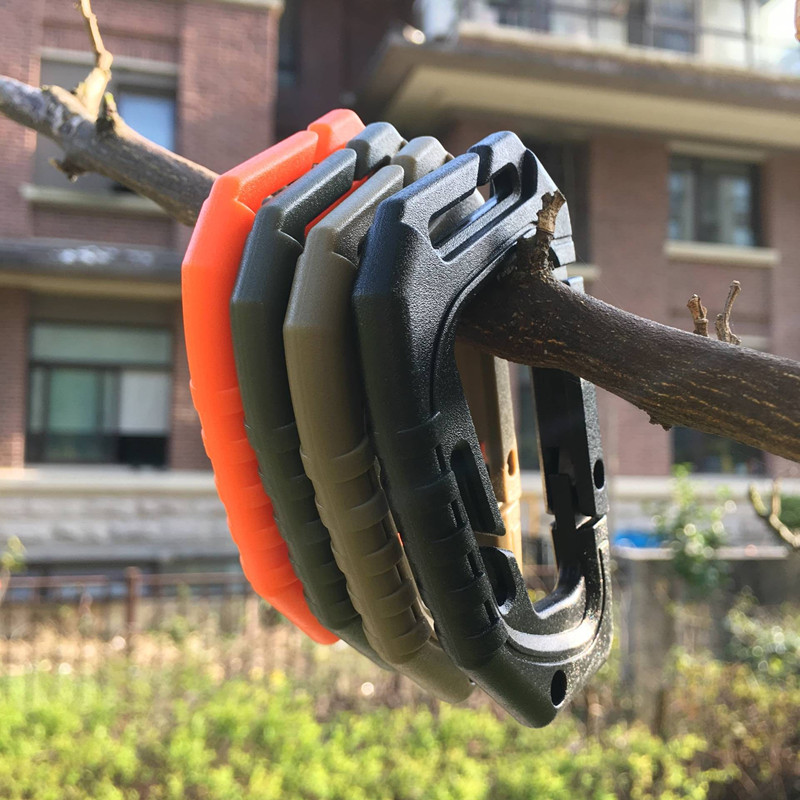 ASP Lightweight medium-sized tactical hanging buckle Outdoor carabiner Backpack quick hanging buckle External plastic steel D-buckle Large D-buckle