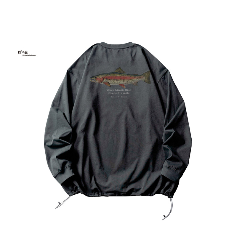 Demoisellecrane Trout-Themed Quick-Dry Long-Sleeve Fishing Casual Top Demoisellecrane Trout-Themed Quick-Dry Long-Sleeve Fishing Casual Top