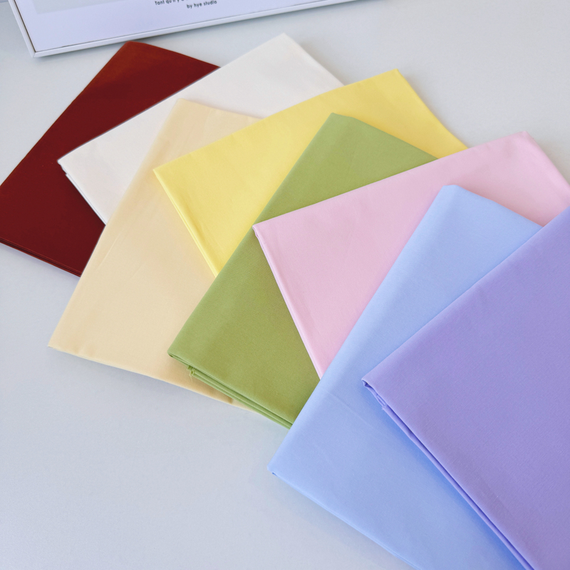 【High-Density Twill】Pure Cotton Solid Color Fabric Yarn Card DIY Handmade Bags Pet Crafts