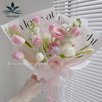 ins wind minimalist English letters waterproof flowers bouquet packaging kraft handmade DIY material packaging gift paper