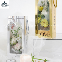 Mothers Day ins and windy silver brief Shop Windows Carry-on Bags Flowers Bouquet Bags Rectangular Open Windows Hand Carry Bags
