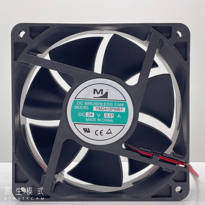 YM2412PMB1 12038 DC DC24V 0 31A cabinet frequency inverter radiating fan