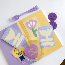 BlankLabel retro color color Colorblock note memo hand account material