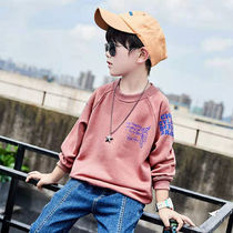 Boys sweatshirt children round the bottom jersey 2021 Spring and autumn style jacket head sweatshirt CUHK Tongs cool handsome Korean version blouse