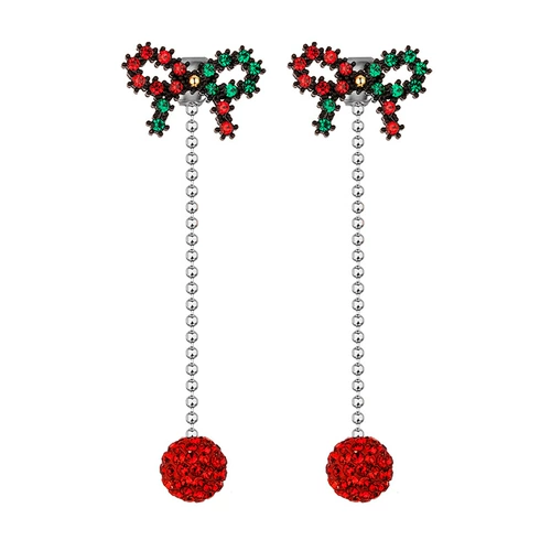 Праздничнная серебряная игла, серьги с бантиком, аксессуар, серебро 925 пробы