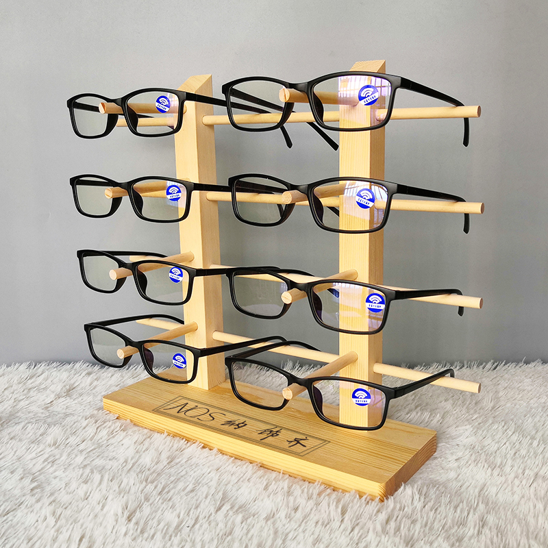 Solid Wood Glasses Display Stand, Eyewear Store Storage Rack, Display Decoration Props, Sunglasses Stand, Eyeglass Holder