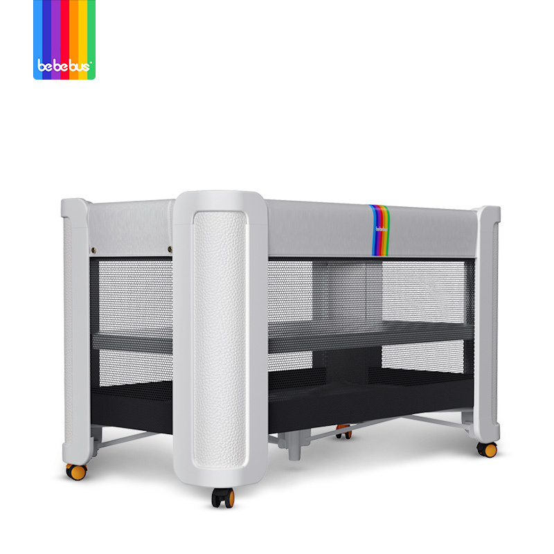 Bebebus Crib Can Be Spliced with a Large Bed, Dream Home Newborn Bed, Multifunctional, Movable and Foldable Baby Bed