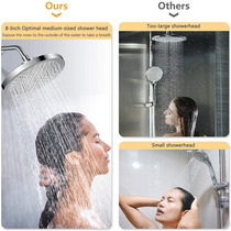 Home Fashion Bathroom Lotus shower head 8 inch Pressurized Chrome Plated Mirror With Silicone Outlet Nozzle Bath Shower Nozzle