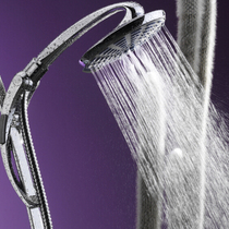 Bathroom shower head 8 function Handheld flower sprinkle multifunction bathing lotus shower head suit with hose wall base