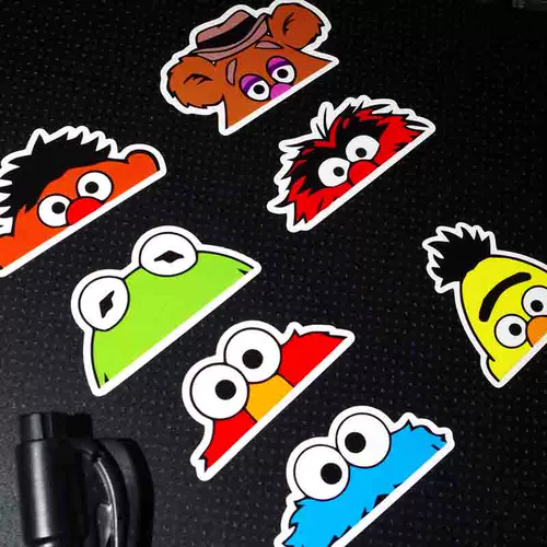 Kaws Улица Сезам забавные наклейки на автомобиль креативная личность мультяшная кукла забавные наклейки покрывают знаки милые