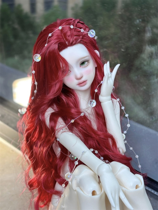 【Kaka Planet】Bjd Wig Milk Silk Side Braided Hair Multi-Color Mermaid Princess Style Zp