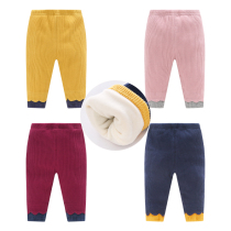 (Broken code clearance) new baby autumn and winter plus velvet trousers for boys and women leggings baby out warm pants