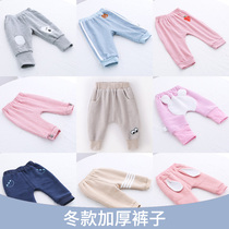 (Broken code clearance) boys winter clothes baby plus velvet thick pants Children Baby casual cotton pants 1-2 years old 3