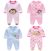 Baby jumpsuit cotton female baby spring and autumn mens newborn clothes
