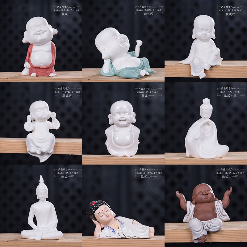 New Chinese Zen Chinese ceramic figure pendulum pieces such as Come to Guanyin Creative Buddha China Wind Home Process Gift Hem Decoration Furnishing