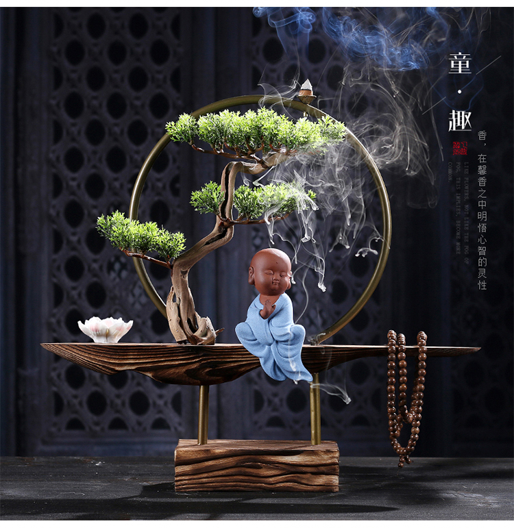 Zen đồ trang trí Trung Quốc nghệ thuật trang trí và hàng thủ công lại hương burner gốm phòng khách văn phòng sáng tạo trang trí mềm mại porch đồ trang trí