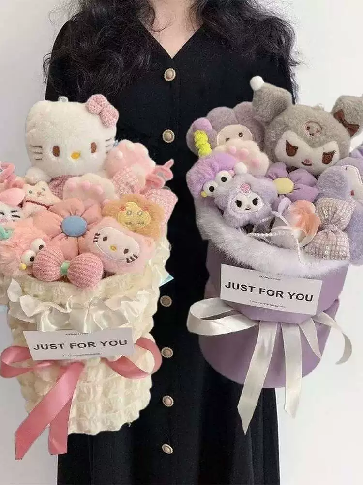 Подарки на день рождения для девушек, мультяшные букеты Hello Kitty, Hello Kitty Kurome, подарки для парней и девушек