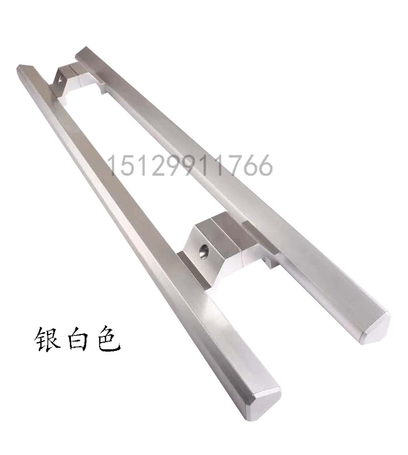 Aluminum alloy glass door handle matte black wood door handle Mind KFC door handle big door handle