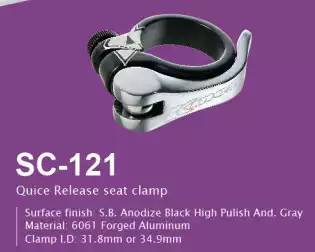 Special offer:SC121 Buwei Kinesis 6061 Forged aluminum alloy quick-release seatpost clamp