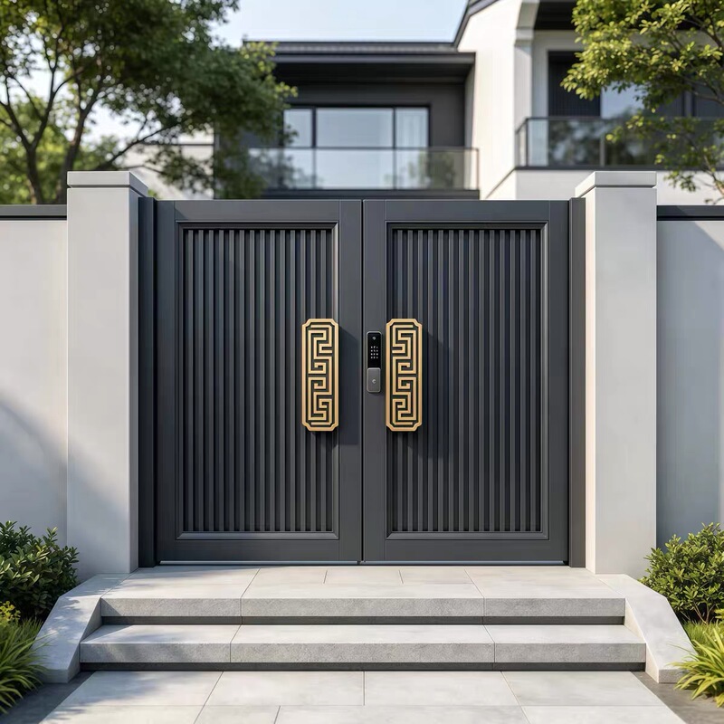 Aluminum Alloy Villa Door, Double Door, Stainless Steel Door, Outdoor Courtyard Door, Rural Entrance Door, Garden Louvered Door Aluminum Alloy Villa Door, Double Door, Stainless Steel Door, Outdoor Courtyard Door, Rural Entrance Door, Garden Louvered Door