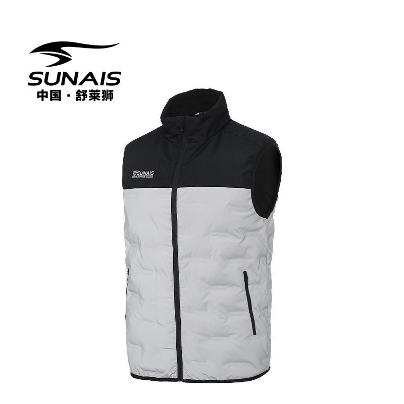 Sholey Lion 2021 Coloured splicing down waistcoat Windproof Shield for Snow Shoulder Sleeveless Jacket Thickened Waistcoat Vest Man