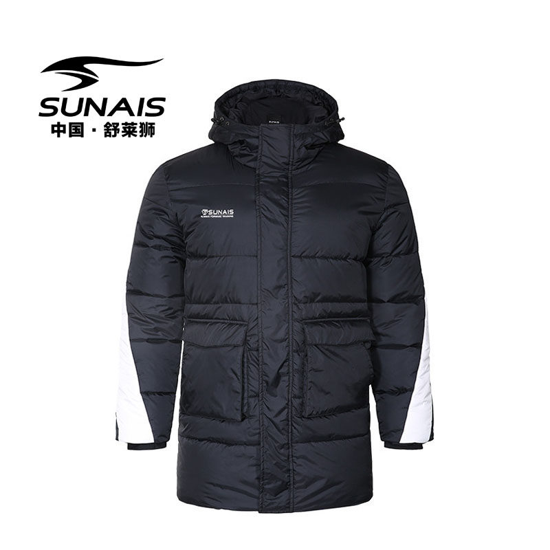 Schule lion 2021 autumn and winter medium long version collision color splicing design cotton clothes outdoor sport big clothes cotton clothes jacket man