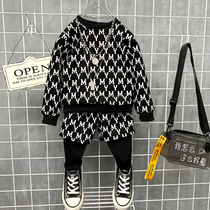 Boys spring and autumn suit fashionable foreign style 2021 New Baby autumn clothes handsome childrens leisure fashion childrens clothing