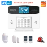 4G Полная сеть GSM -аварийный хост может управлять беспроводной 433 МГц цветом большой экранный инфракрасный чувства дыма