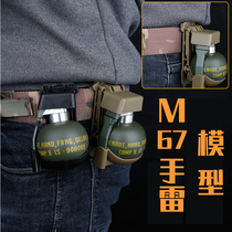 M67 grenade model water bullet gun Children eat chicken toy hand left bomb performance props Black cache shell new 9