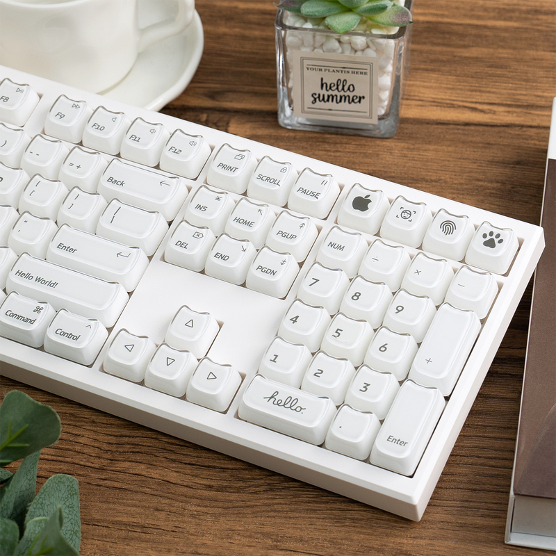Tumao M108Pro Mechanical Keyboard Three-Mode Wireless Bluetooth Mac Minimalist Style Cute for Girls Office Mahjong Sound