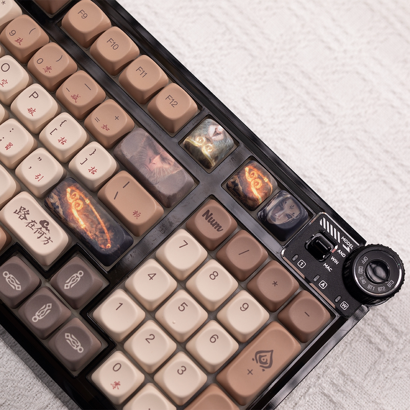 Customized Black Myth Wukong Aoc K98 Mechanical Keyboard, Three-Mode Wireless Bluetooth, Mahjong Sound, E-Sports Gaming