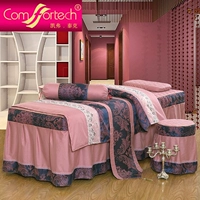 Beauty bedspread pháp trị liệu massage bông denim bedspread thẩm mỹ viện châu Âu với munsu đơn giản - Trang bị tấm khăn trải giường spa