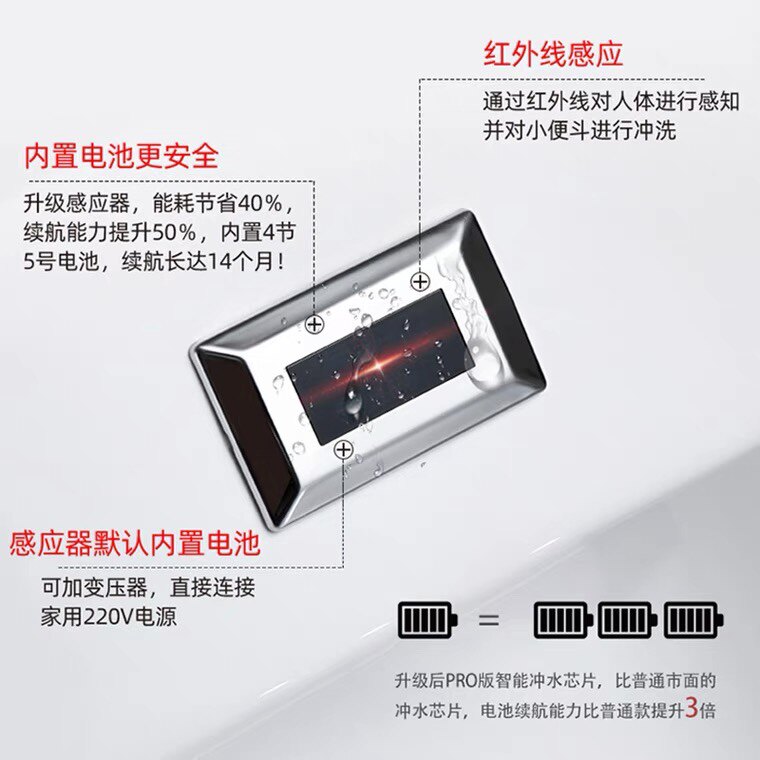 Petty - tank sensor accessories Toilet automatic urine flush pepper pepper - peddle solenoid valve battery box