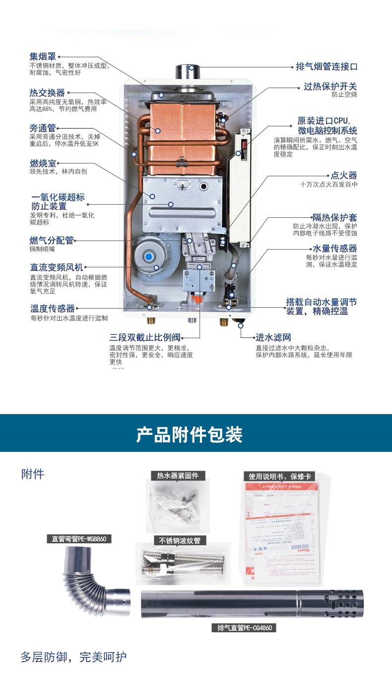 máy nước nóng trực tiếp có bơm Rinnai / 林 JSQ20-32B Máy nước nóng khí 10 lít nhà tự nhiên khí nhiệt độ không đổi hàng - Máy đun nước bình nóng lạnh ariston