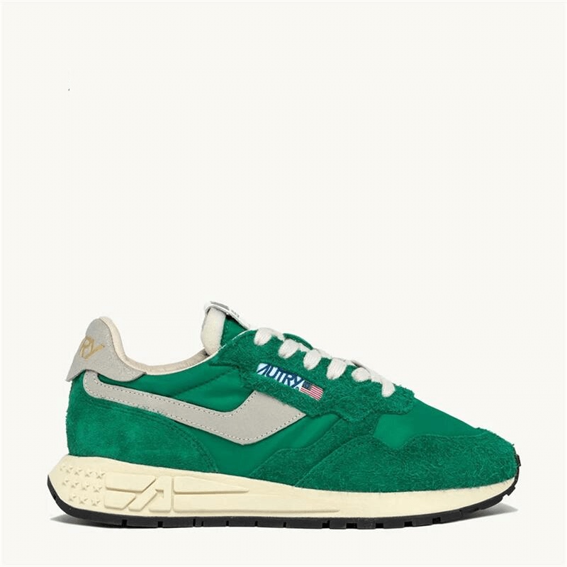 Autry Men's and Women's Reelwind Series Retro Trendy Celebrity Style Genuine Leather and Suede Sneakers