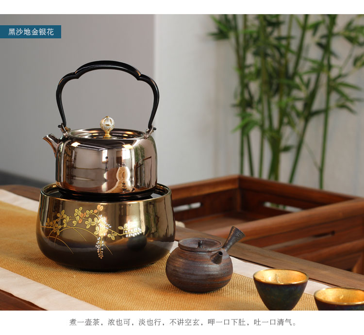 bếp điện đôi Đài Loan Long Yinzhai bếp điện gốm sứ Nồi sắt nồi bạc nồi nhỏ đặc biệt nhỏ nhà sản xuất trà nhỏ nhà trà im lặng bếp kangaroo