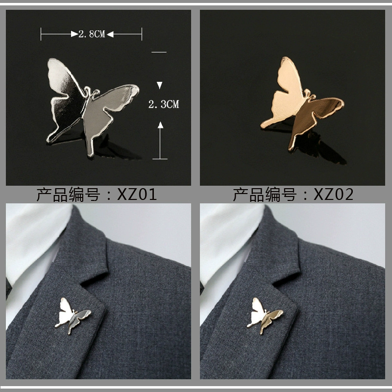 Nhà tạo mẫu tóc Lucky Butterfly Trâm cài Mini Pin Ghim Nữ Cổ áo Ghim Nam Phù hợp với Nam Áo sơ mi Nút Ghim Thanh Nhân viên Phụ kiện - Trâm cài