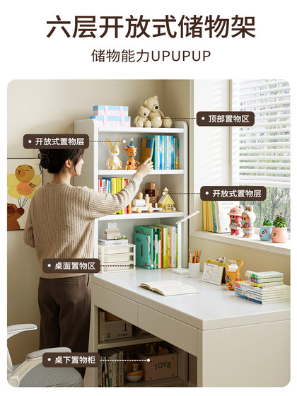 Corner Desk Bookshelf Bookcase Integrated Table Bedroom Dressing Table Home Student Study Writing Desk Computer Desk
