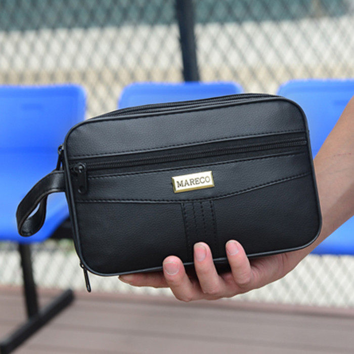 2021 new men and women holding PU skin multi-layer multi-zipper bag bag out black business bag cash register bag wallet