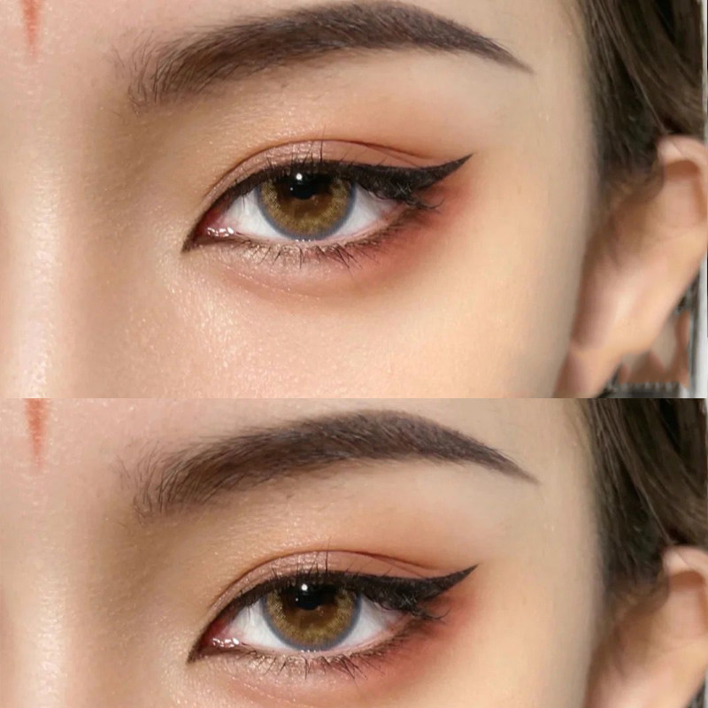 Kazilan eyeliner pencil waterproof not smudge brand novice beginner pencil type hard head big card fine