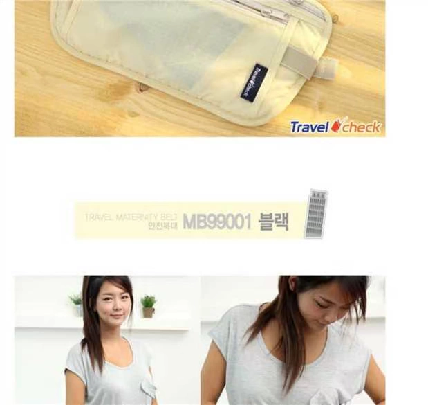 Du lịch nước ngoài gói hộ chiếu ví vô hình Du lịch thể thao siêu mỏng cá nhân chống trộm túi chống trộm ví nữ