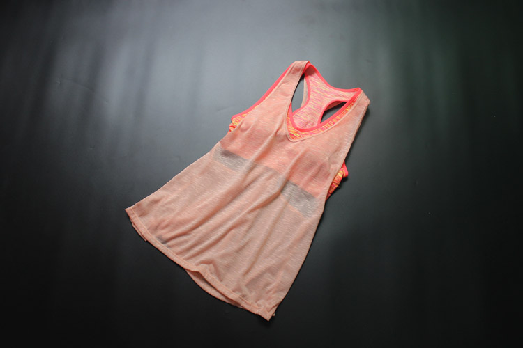 Áo giả hai mảnh thể thao vest ngực tập thể dục dài lưng chạy áo tập yoga khô nhanh chống sốc thu thập đồ lót quần áo tập gym