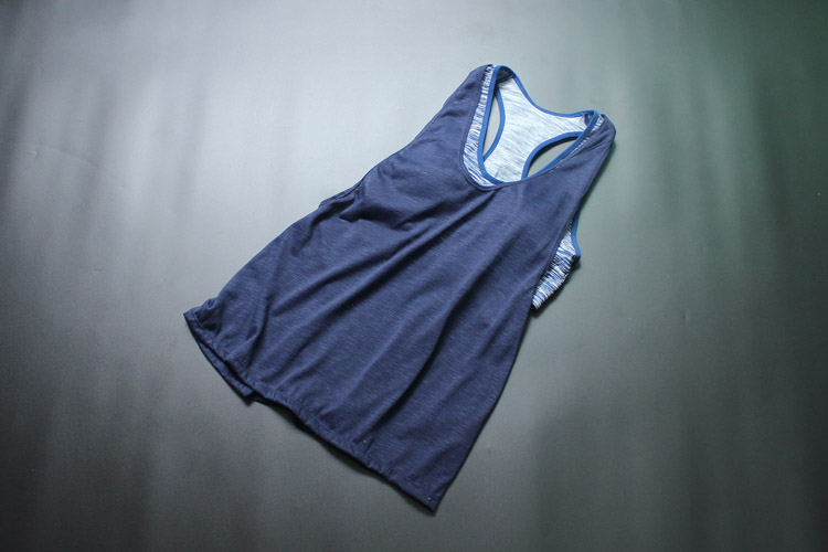 Áo giả hai mảnh thể thao vest ngực tập thể dục dài lưng chạy áo tập yoga khô nhanh chống sốc thu thập đồ lót quần áo tập gym